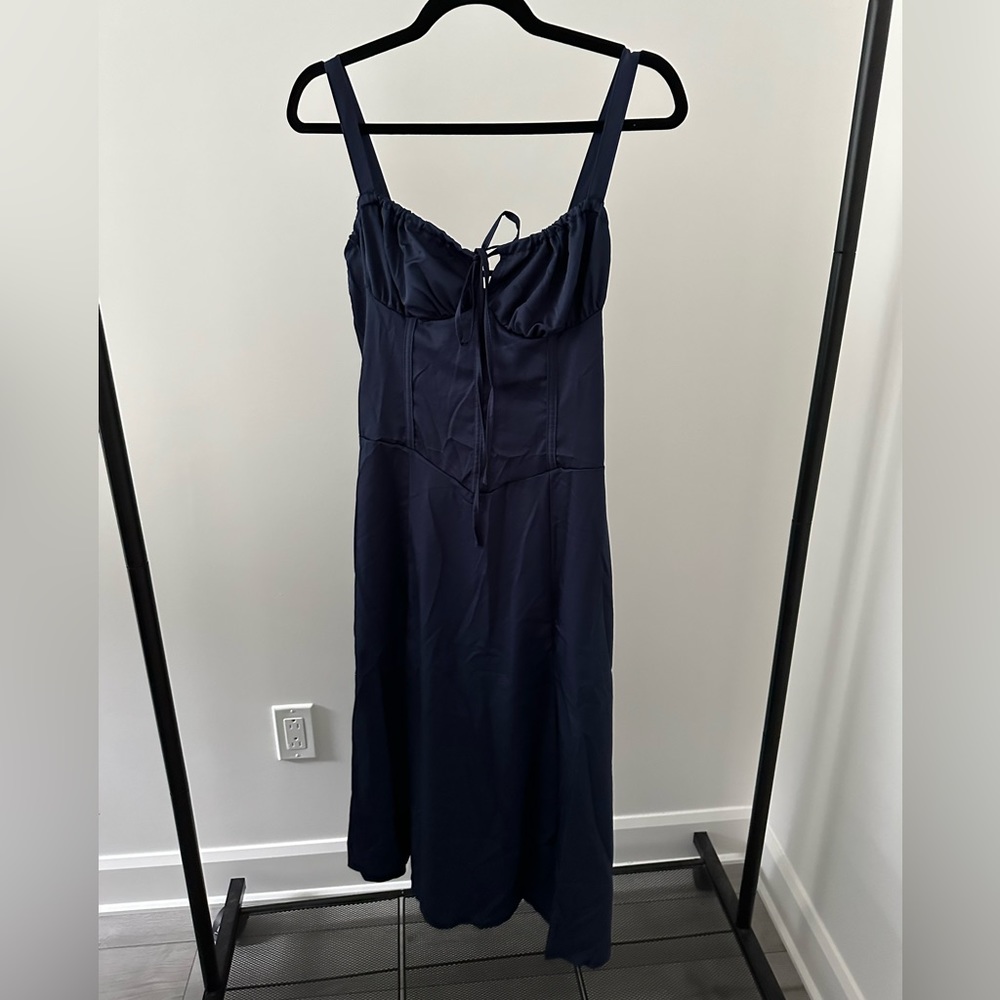 navy corset dress